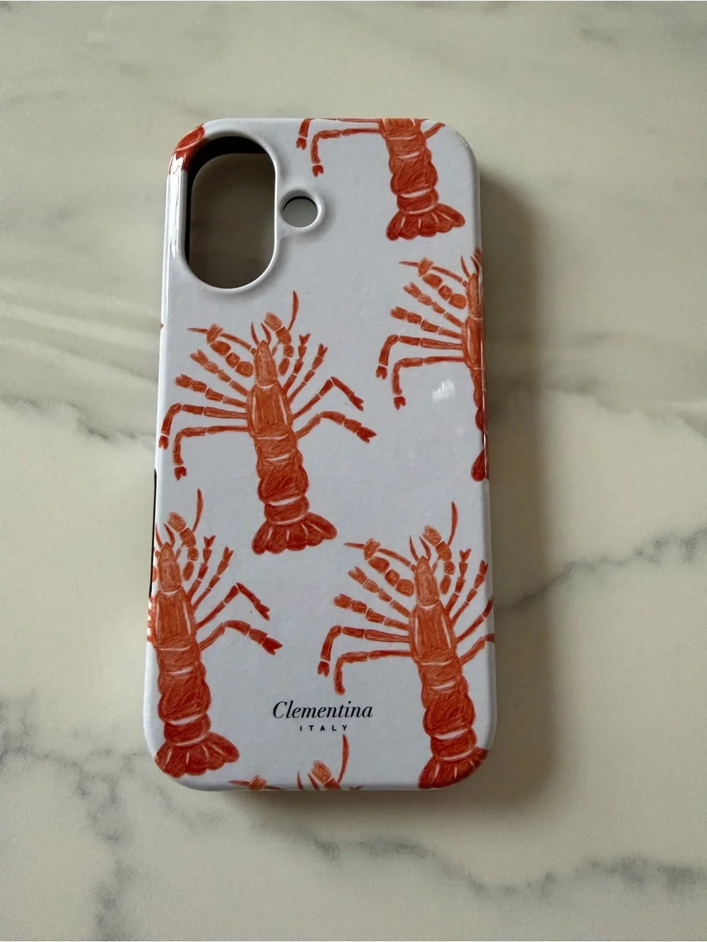 Clementina Italy iPhone 17 Magsafe Lobster Pattern Phone Case